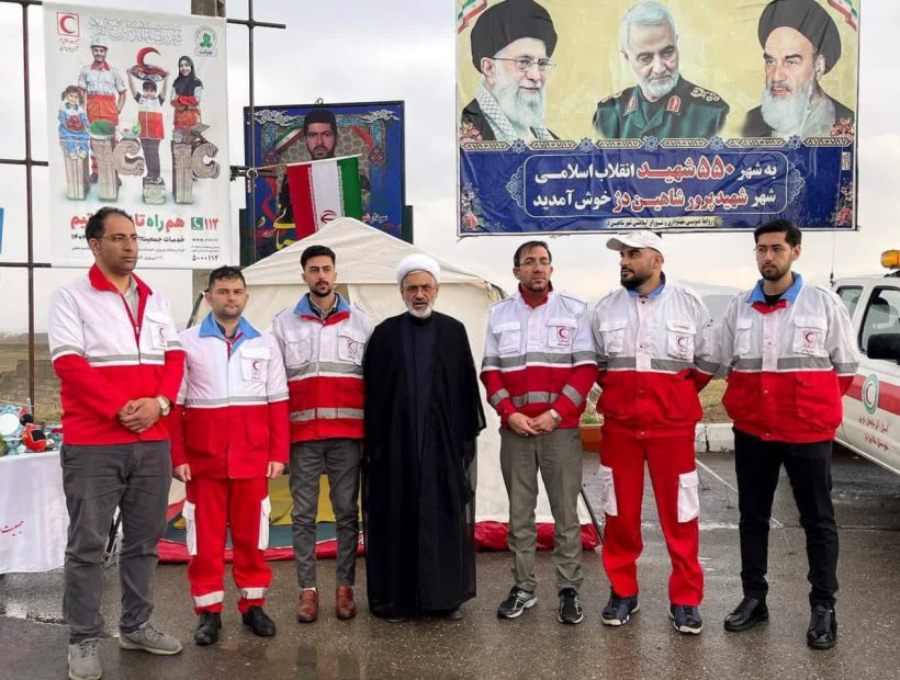 بازدید حجت الاسلام میرزائی از طرح فاخر هلال احمر شاهین دژ
