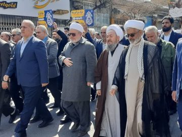 حضور حجت الاسلام میرزائی در راهپیمایی روز جهانی قدس