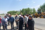 بازدید میدانی حجت الاسلام والمسلمین محمد میرزائی از پروژه راه سازی کشاورز به احمدآباد 