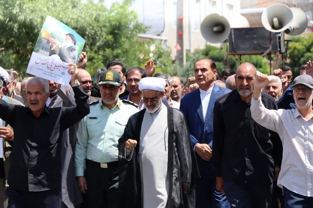 شرکت حجت الاسلام‌ والمسلمین محمد میرزائی در راهپیمایی جمعه های خشم و نصر در شهر تکاب
