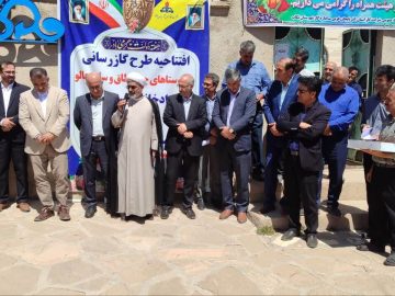 افتتاح طرح‌های عمران روستایی، راهسازی و گاز رسانی در تکاب