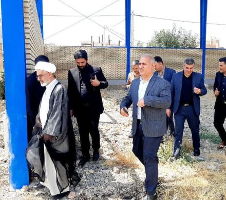 بازدید حجت الاسلام والمسلمین محمد میرزائی از طرح ساخت هنرستان و سالن ورزشی در شاهین دژ