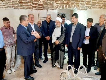 بازدید معاون وزیر میراث‌فرهنگی از حمام قپان شاهین‌دژ