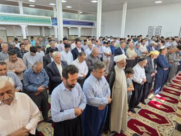 حضور حجت‌الاسلام والمسلمین محمد میرزائی در نماز جمعه اهل تسنن شاهین دژ